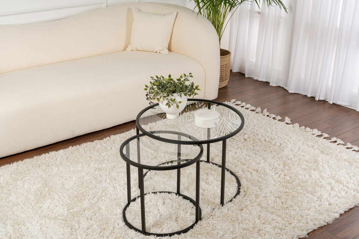Măsuță de cafea Aurum - 60, 42, Diverse culori, Diverse dimensiuni - Negru - Transparent - 42x42x39 cm | SKU: 857NRD1112 | Măsuță de cafea Aurum - 60, 42, varianta Negru - Transparent - 42x42x39 cm, produs pentru amenajarea locuinței, disponibil online în România la CasaMob