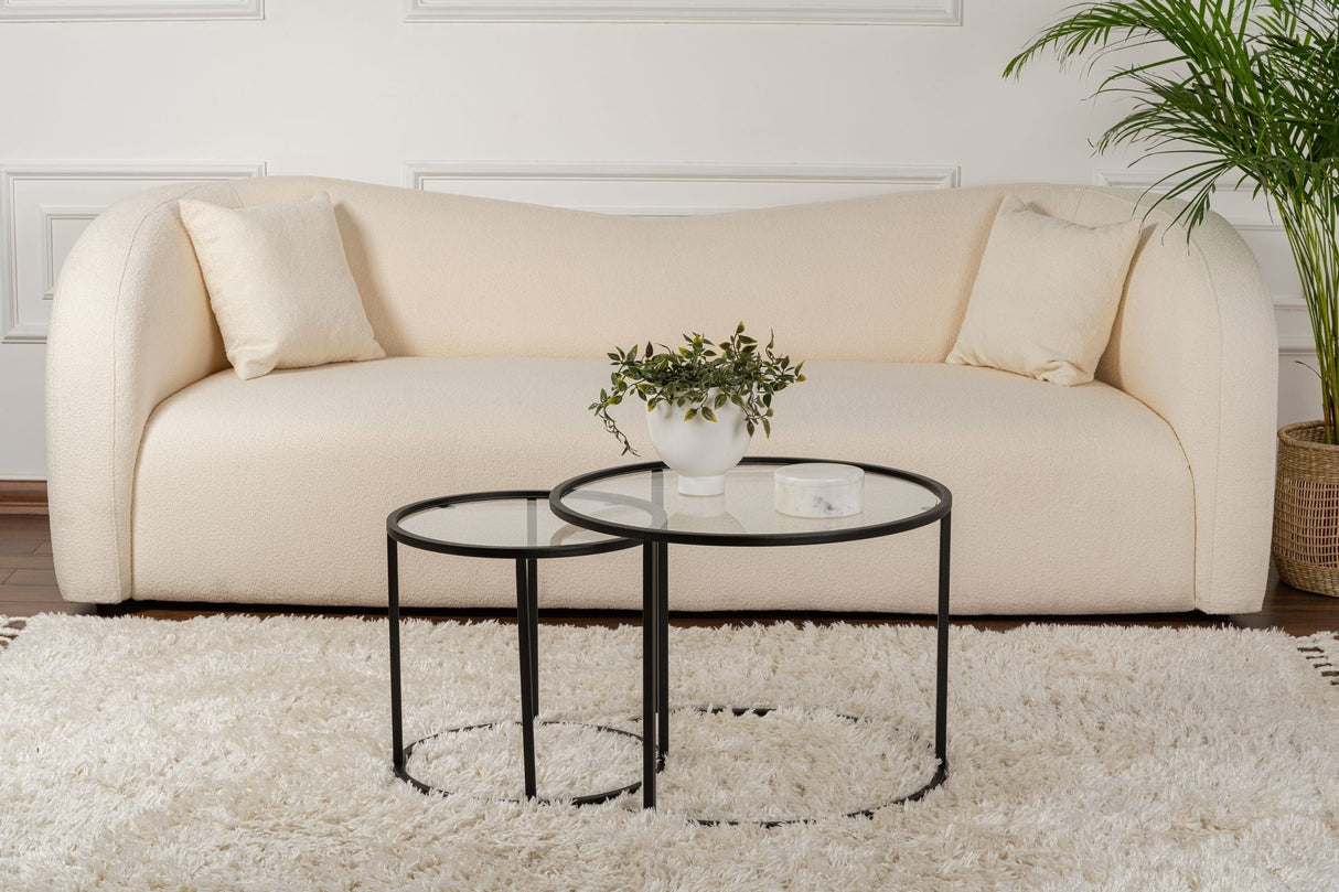 Măsuță de cafea Aurum - 60, 42, Diverse culori, Diverse dimensiuni - Negru - Transparent - 42x42x39 cm | SKU: 857NRD1112 | Măsuță de cafea Aurum - 60, 42, varianta Negru - Transparent - 42x42x39 cm, produs pentru amenajarea locuinței, disponibil online în România la CasaMob