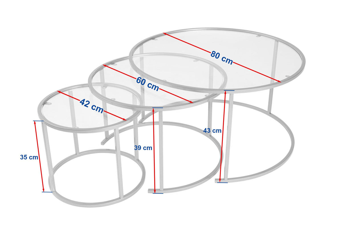 Auriu - Transparent | SKU: 857NRD1103 | Măsuță de cafea Aurum - 80, 60, 42, 42x42x35 cm, varianta Auriu - Transparent, produs pentru amenajarea locuinței, disponibil online în România la CasaMob