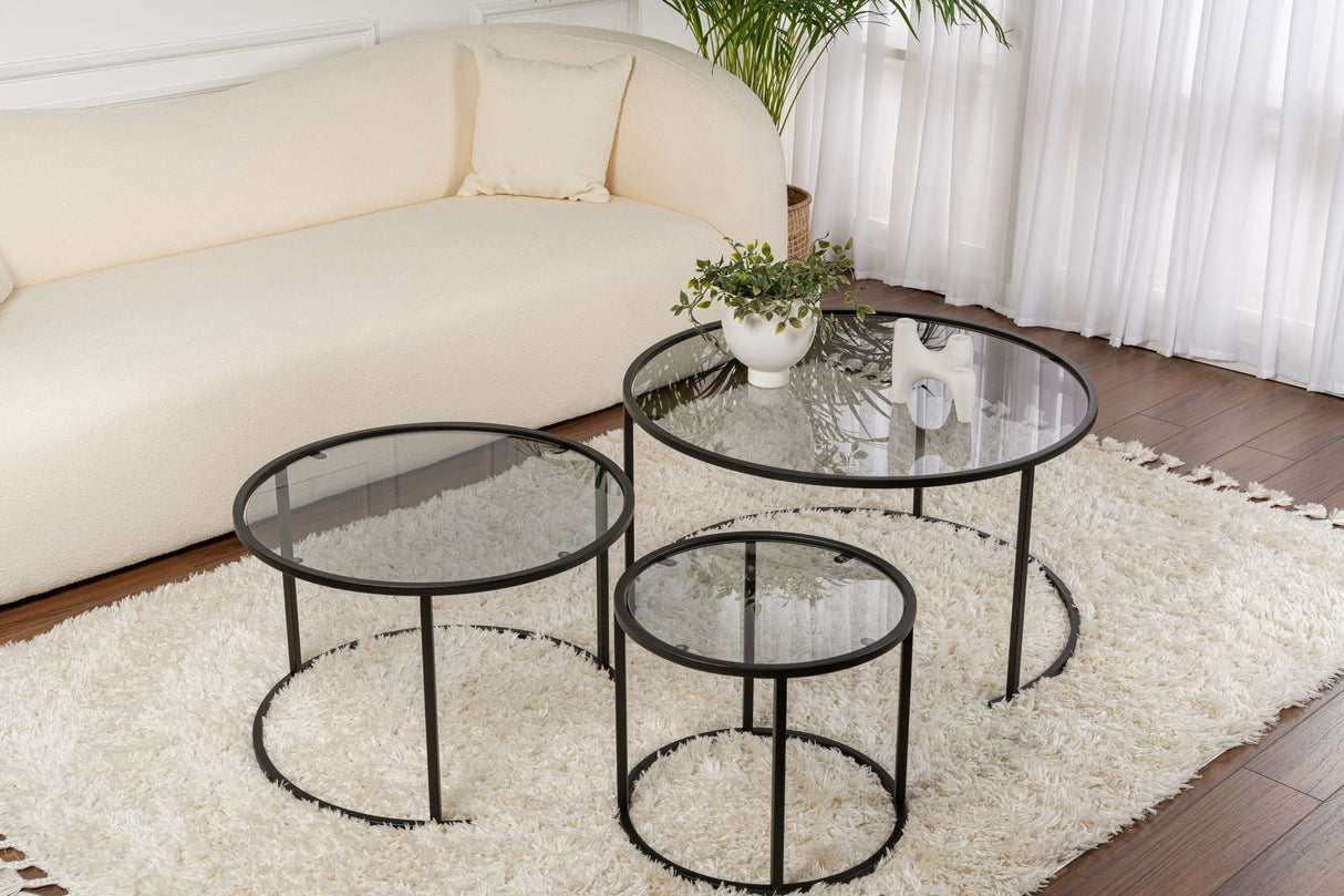 Măsuță de cafea Aurum - 80, 60, 42, Diverse culori, 42x42x35 cm - Negru - Gri | SKU: 857NRD1104 | Măsuță de cafea Aurum - 80, 60, 42, 42x42x35 cm, varianta Negru - Gri, produs pentru amenajarea locuinței, disponibil online în România la CasaMob