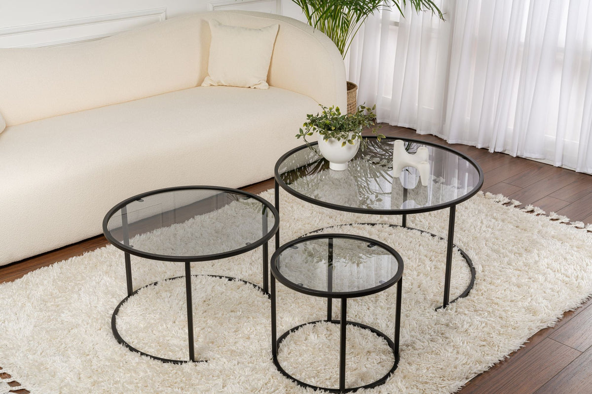 Negru - Gri | SKU: 857NRD1104 | Măsuță de cafea Aurum - 80, 60, 42, 42x42x35 cm, varianta Negru - Gri, produs pentru amenajarea locuinței, disponibil online în România la CasaMob