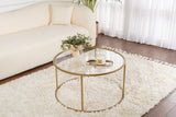 Măsuță de cafea Aurum - 80, Diverse culori, 80x80x43 cm - Auriu - Transparent | SKU: 857NRD1105 | Măsuță de cafea Aurum - 80, 80x80x43 cm, varianta Auriu - Transparent, produs pentru amenajarea locuinței, disponibil online în România la CasaMob