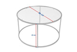 Măsuță de cafea Aurum - 80, Diverse culori, 80x80x43 cm - Auriu - Transparent | SKU: 857NRD1105 | Măsuță de cafea Aurum - 80, 80x80x43 cm, varianta Auriu - Transparent, produs pentru amenajarea locuinței, disponibil online în România la CasaMob