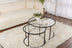 Negru - Transparent | SKU: 857NRD1109 | Măsuță de cafea Aurum - 80, 60, 60x60x39 cm, varianta Negru - Transparent, produs pentru amenajarea locuinței, disponibil online în România la CasaMob