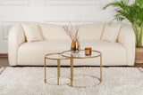 Măsuță de cafea Aurum - 60, 42, Diverse culori, Diverse dimensiuni - Auriu - Transparent - 60x60x43 cm | SKU: 857NRD1111 | Măsuță de cafea Aurum - 60, 42, varianta Auriu - Transparent - 60x60x43 cm, produs pentru amenajarea locuinței, disponibil online în România la CasaMob