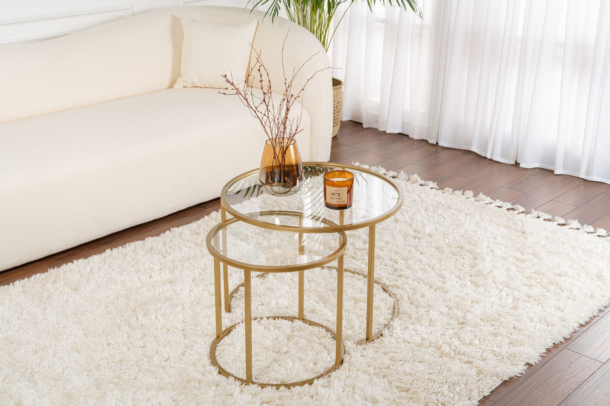 Măsuță de cafea Aurum - 60, 42, Diverse culori, Diverse dimensiuni - Auriu - Transparent - 60x60x43 cm | SKU: 857NRD1111 | Măsuță de cafea Aurum - 60, 42, varianta Auriu - Transparent - 60x60x43 cm, produs pentru amenajarea locuinței, disponibil online în România la CasaMob