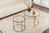 Măsuță de cafea Aurum - 60, 42, Diverse culori, Diverse dimensiuni - Auriu - Transparent - 60x60x43 cm | SKU: 857NRD1111 | Măsuță de cafea Aurum - 60, 42, varianta Auriu - Transparent - 60x60x43 cm, produs pentru amenajarea locuinței, disponibil online în România la CasaMob