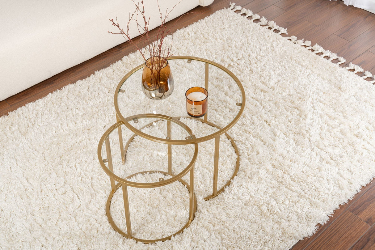 Măsuță de cafea Aurum - 60, 42, Diverse culori, Diverse dimensiuni - Auriu - Transparent - 60x60x43 cm | SKU: 857NRD1111 | Măsuță de cafea Aurum - 60, 42, varianta Auriu - Transparent - 60x60x43 cm, produs pentru amenajarea locuinței, disponibil online în România la CasaMob