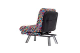 Fotoliu extensibil Misa Small Solo - Patchwork, Multicolor, 70x52x40 cm