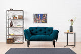 Canapea extensibilă 2 locuri Nitta, Diverse culori, 155x70x85 cm - Albastru petrol | SKU: 859FTN1214 | Canapea extensibilă 2 locuri Nitta, 155x70x85 cm, varianta Albastru petrol, produs pentru amenajarea locuinței, disponibil online în România la CasaMob