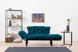 Canapea extensibilă 2 locuri Nitta, Diverse culori, 155x70x85 cm - Albastru petrol | SKU: 859FTN1214 | Canapea extensibilă 2 locuri Nitta, 155x70x85 cm, varianta Albastru petrol, produs pentru amenajarea locuinței, disponibil online în România la CasaMob