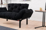 Canapea extensibilă 2 locuri Nitta, Diverse culori, 155x70x85 cm - Negru | SKU: 859FTN1215 | Canapea extensibilă 2 locuri Nitta, 155x70x85 cm, varianta Negru, produs pentru amenajarea locuinței, disponibil online în România la CasaMob