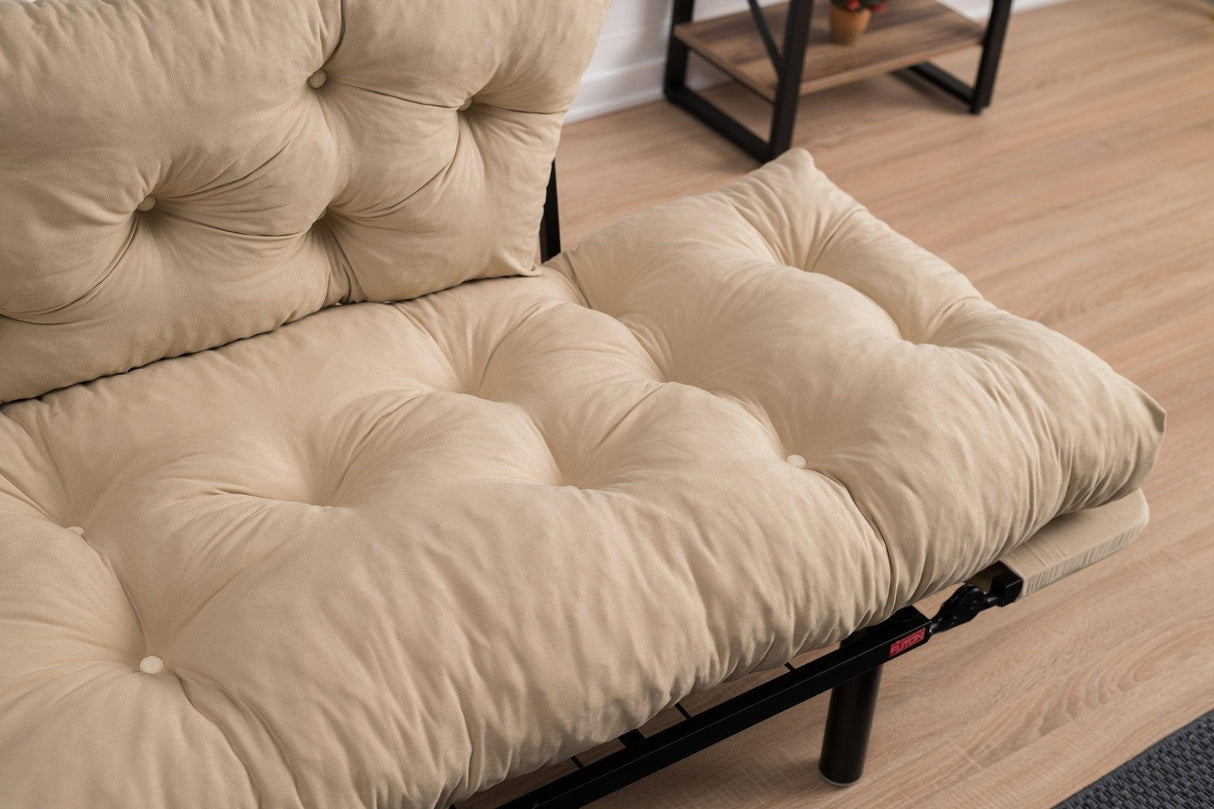 Canapea extensibilă 2 locuri Nitta, Diverse culori, 155x70x85 cm - Crem | SKU: 859FTN1216 | Canapea extensibilă 2 locuri Nitta, 155x70x85 cm, varianta Crem, produs pentru amenajarea locuinței, disponibil online în România la CasaMob