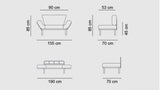 Canapea extensibilă 2 locuri Nitta, Diverse culori, 155x70x85 cm - Maro | SKU: 859FTN1217 | Canapea extensibilă 2 locuri Nitta, 155x70x85 cm, varianta Maro, produs pentru amenajarea locuinței, disponibil online în România la CasaMob