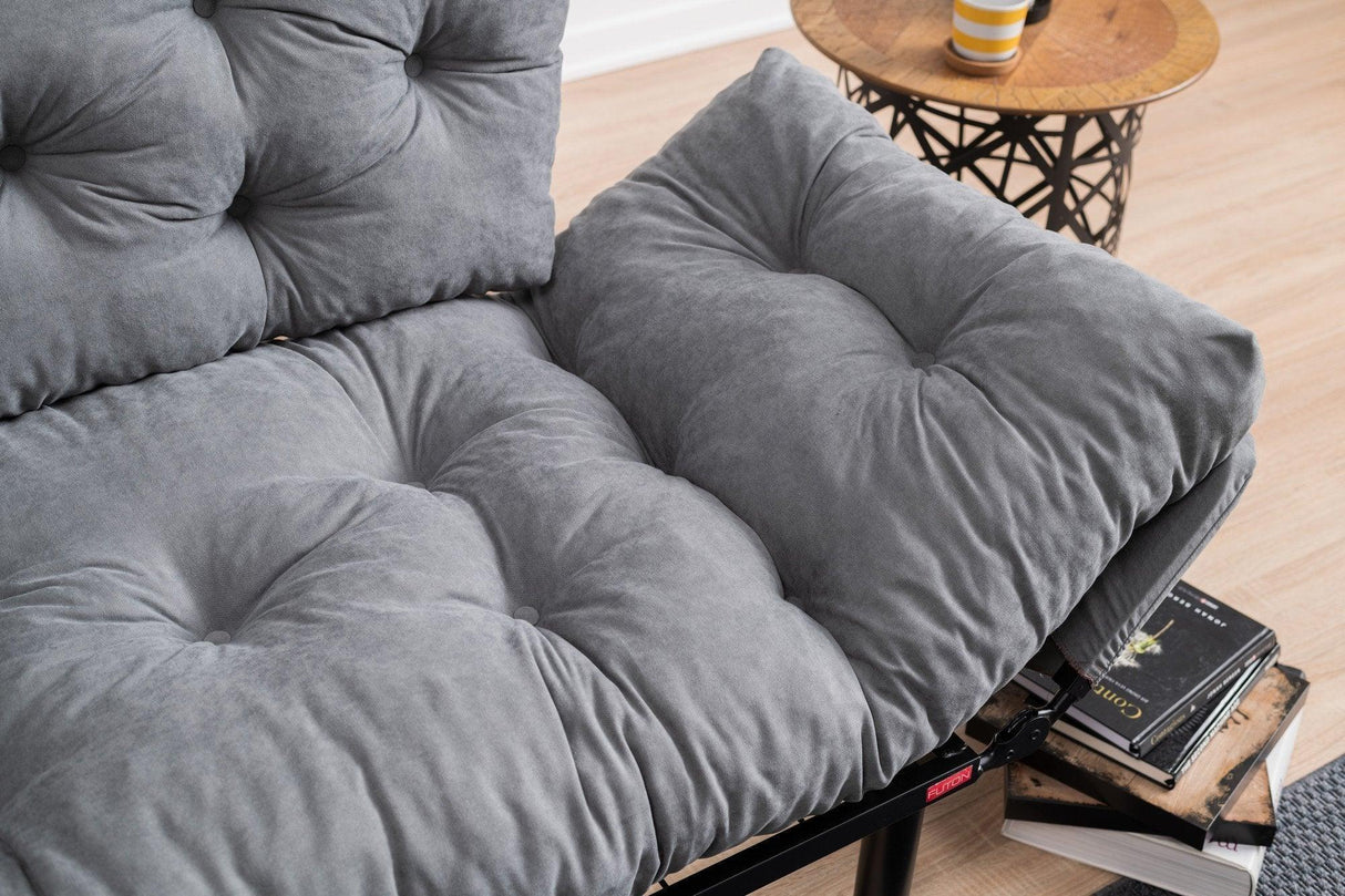 Canapea extensibilă 2 locuri Nitta, Diverse culori, 155x70x85 cm - Gri | SKU: 859FTN1218 | Canapea extensibilă 2 locuri Nitta, 155x70x85 cm, varianta Gri, produs pentru amenajarea locuinței, disponibil online în România la CasaMob