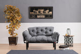 Canapea extensibilă 2 locuri Nitta, Diverse culori, 155x70x85 cm - Gri | SKU: 859FTN1218 | Canapea extensibilă 2 locuri Nitta, 155x70x85 cm, varianta Gri, produs pentru amenajarea locuinței, disponibil online în România la CasaMob