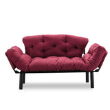 Canapea extensibilă 2 locuri Nitta, Bordo, 155x70x80 cm