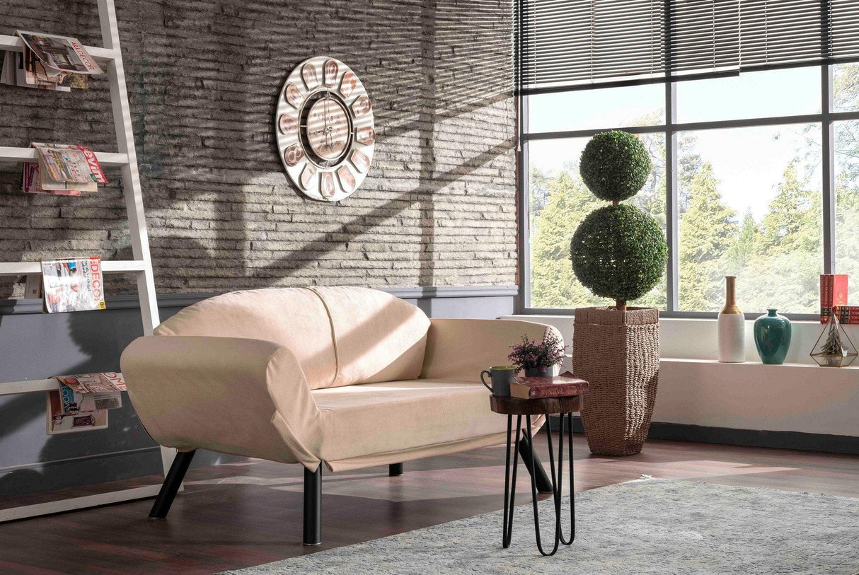 Canapea extensibilă 2 locuri Nero, Diverse culori, 177x75x87 cm - Bej | SKU: 859FTN1222 | Canapea extensibilă 2 locuri Nero, 177x75x87 cm, varianta Bej, produs pentru amenajarea locuinței, disponibil online în România la CasaMob