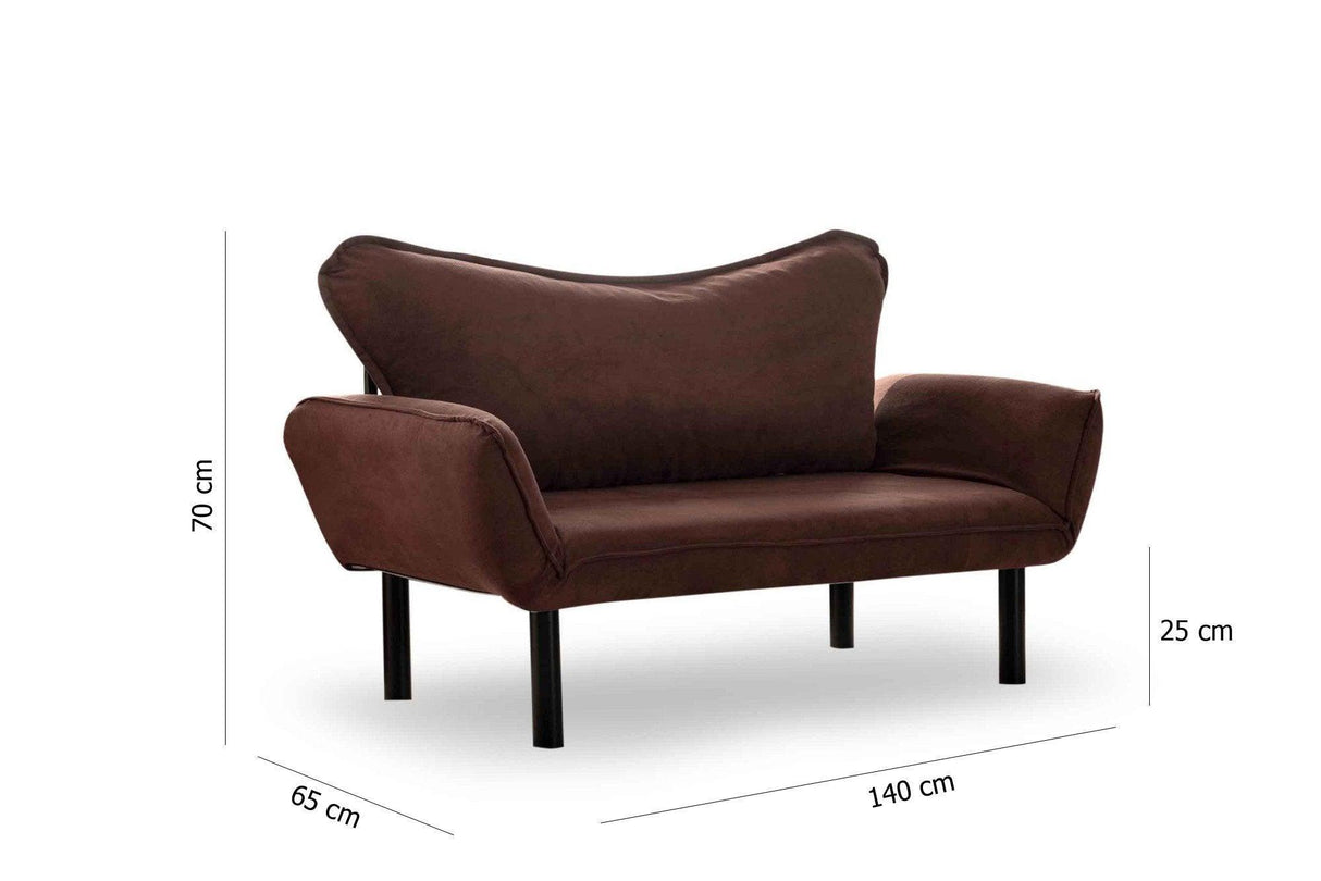 Canapea extensibilă 2 locuri Chatto, Diverse culori, 140x65x70 cm - Maro | SKU: 859FTN1227 | Canapea extensibilă 2 locuri Chatto, 140x65x70 cm, varianta Maro, produs pentru amenajarea locuinței, disponibil online în România la CasaMob
