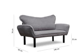 Canapea extensibilă 2 locuri Chatto, Diverse culori, 150x70x75 cm - Gri închis | SKU: 859FTN1229 | Canapea extensibilă 2 locuri Chatto, 150x70x75 cm, varianta Gri închis, produs pentru amenajarea locuinței, disponibil online în România la CasaMob