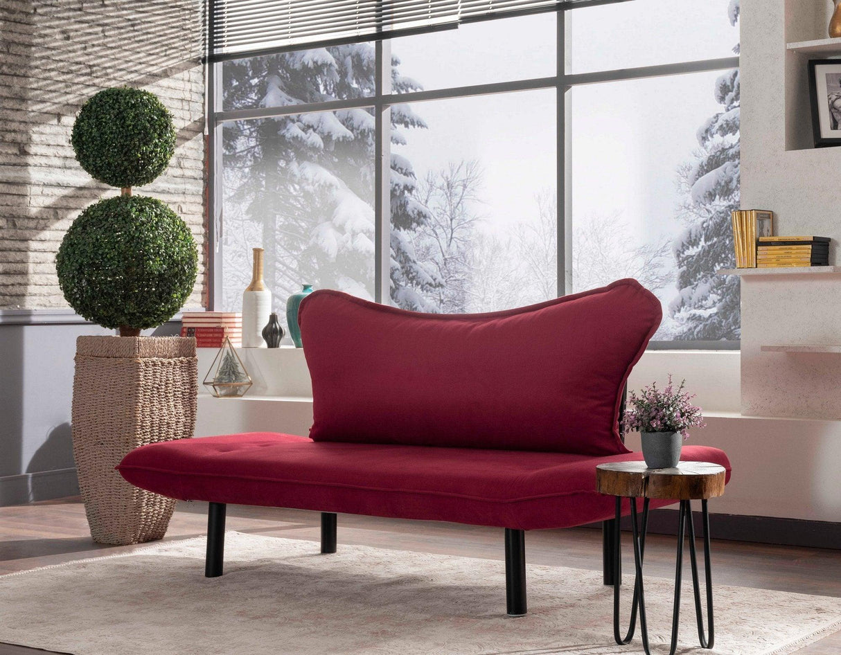Canapea extensibilă 2 locuri Chatto, Diverse culori, 150x70x75 cm - Bordo | SKU: 859FTN1231 | Canapea extensibilă 2 locuri Chatto, 150x70x75 cm, varianta Bordo, produs pentru amenajarea locuinței, disponibil online în România la CasaMob