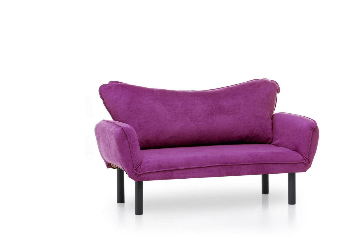 Canapea extensibilă 2 locuri Chatto, Diverse culori, 150x70x75 cm - Mov | SKU: 859FTN1242 | Canapea extensibilă 2 locuri Chatto, 150x70x75 cm, varianta Mov, produs pentru amenajarea locuinței, disponibil online în România la CasaMob