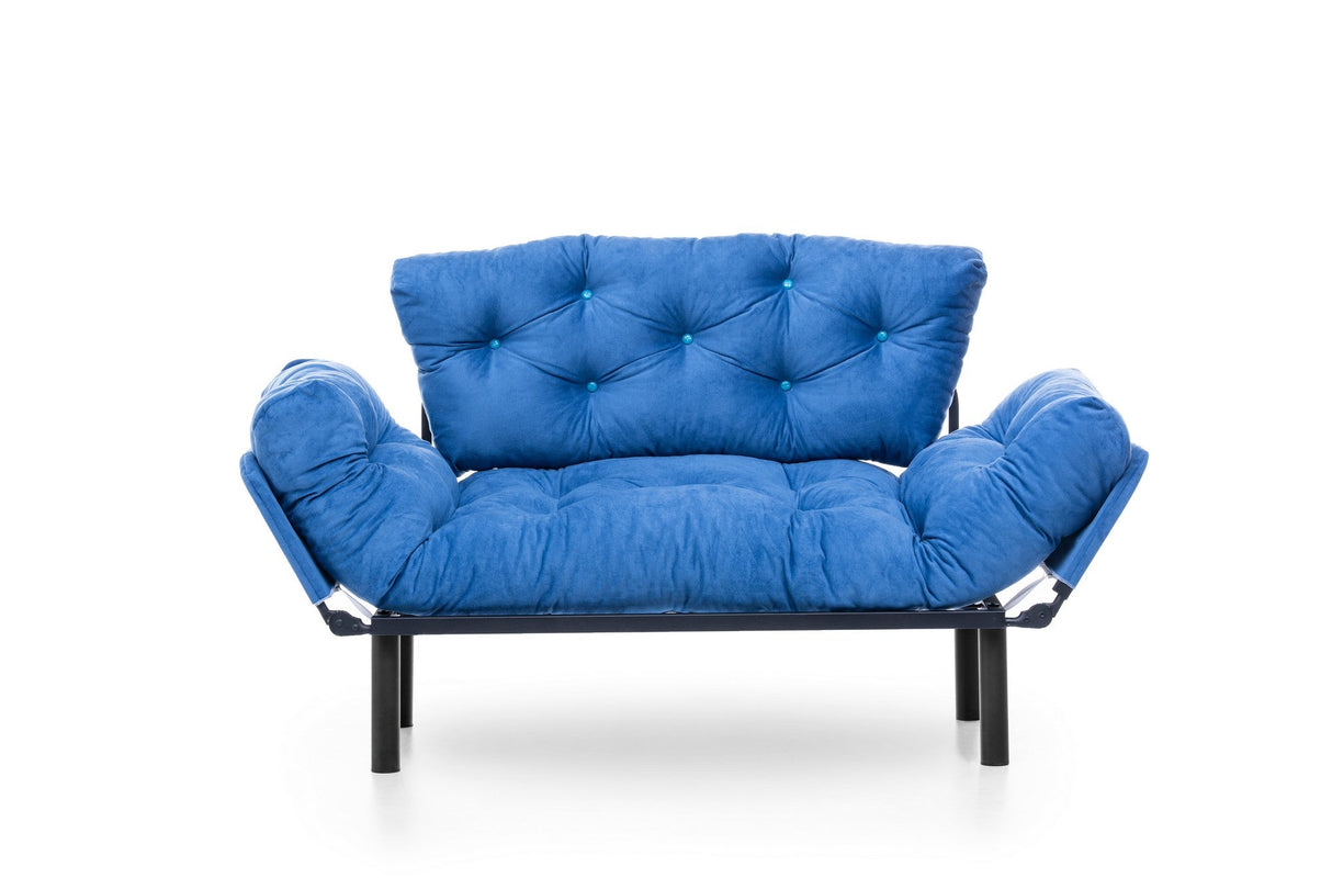 Canapea extensibilă 2 locuri Nitta, Diverse culori, 155x70x85 cm - Albastru | SKU: 859FTN1243 | Canapea extensibilă 2 locuri Nitta, 155x70x85 cm, varianta Albastru, produs pentru amenajarea locuinței, disponibil online în România la CasaMob