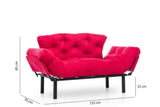 Canapea extensibilă 2 locuri Nitta, Diverse culori, 155x70x85 cm - Fucsia | SKU: 859FTN1244 | Canapea extensibilă 2 locuri Nitta, 155x70x85 cm, varianta Fucsia, produs pentru amenajarea locuinței, disponibil online în România la CasaMob