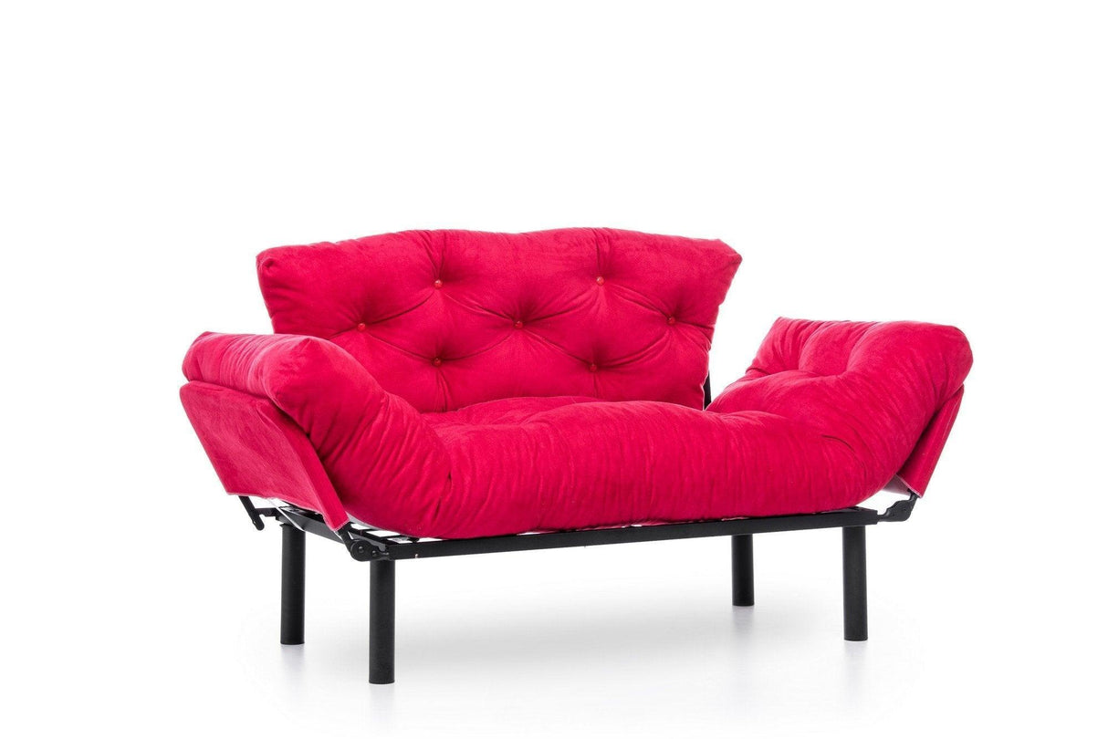 Canapea extensibilă 2 locuri Nitta, Diverse culori, 155x70x85 cm - Fucsia | SKU: 859FTN1244 | Canapea extensibilă 2 locuri Nitta, 155x70x85 cm, varianta Fucsia, produs pentru amenajarea locuinței, disponibil online în România la CasaMob