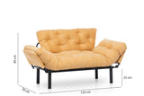 Canapea extensibilă 2 locuri Nitta, Diverse culori, 155x70x85 cm - Muștar | SKU: 859FTN1245 | Canapea extensibilă 2 locuri Nitta, 155x70x85 cm, varianta Muștar, produs pentru amenajarea locuinței, disponibil online în România la CasaMob