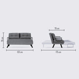 Canapea extensibilă 2 locuri Sando, Diverse culori, 133x50x41 cm - Crem | SKU: 859FTN1275 | Canapea extensibilă 2 locuri Sando, 133x50x41 cm, varianta Crem, produs pentru amenajarea locuinței, disponibil online în România la CasaMob