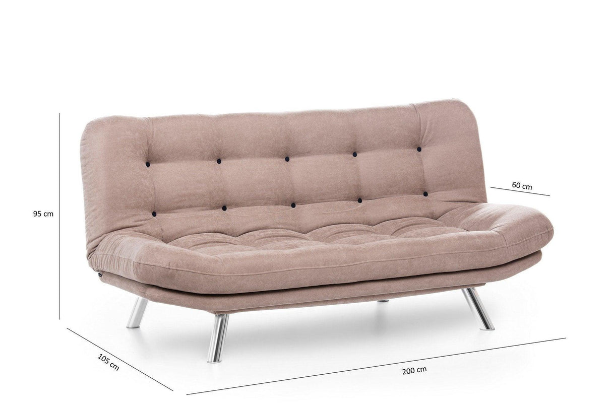 Canapea extensibilă 3 locuri Misa, Diverse culori, 200x105x95 cm - Mink | SKU: 859FTN1310 | Canapea extensibilă 3 locuri Misa, 200x105x95 cm, varianta Mink, produs pentru amenajarea locuinței, disponibil online în România la CasaMob