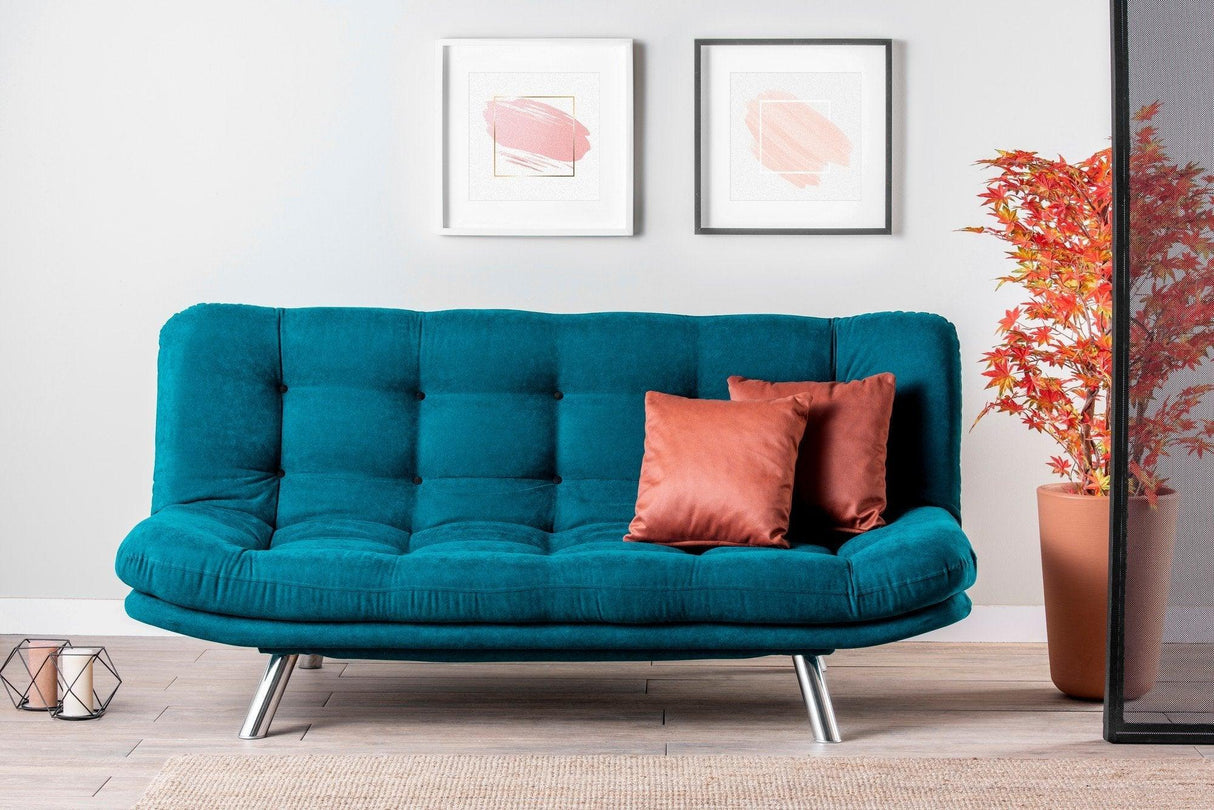 Canapea extensibilă 3 locuri Misa, Diverse culori, 200x105x95 cm - Verde petrol | SKU: 859FTN1317 | Canapea extensibilă 3 locuri Misa, 200x105x95 cm, varianta Verde petrol, produs pentru amenajarea locuinței, disponibil online în România la CasaMob