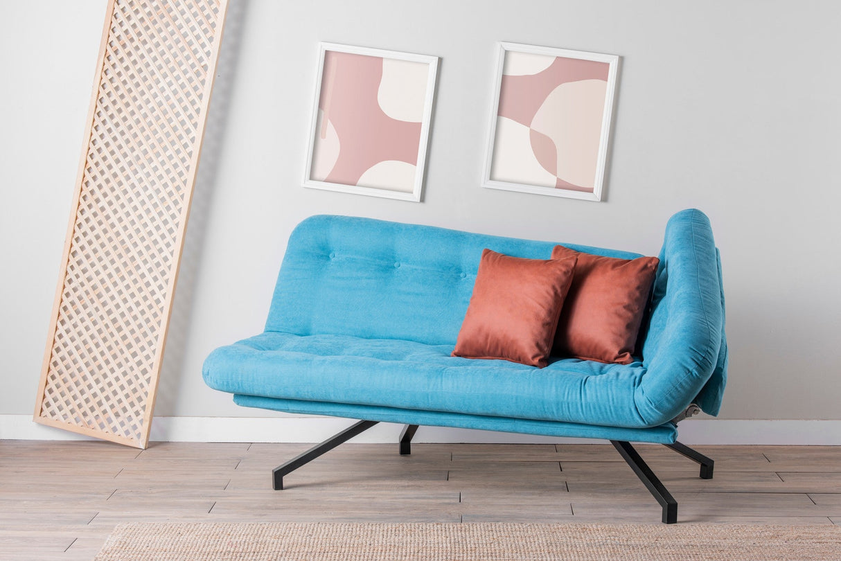 Canapea extensibilă 3 locuri Coxy, Diverse culori, 110x50x43 cm - Turcoaz | SKU: 859FTN1344 | Canapea extensibilă 3 locuri Coxy, 110x50x43 cm, varianta Turcoaz, produs pentru amenajarea locuinței, disponibil online în România la CasaMob