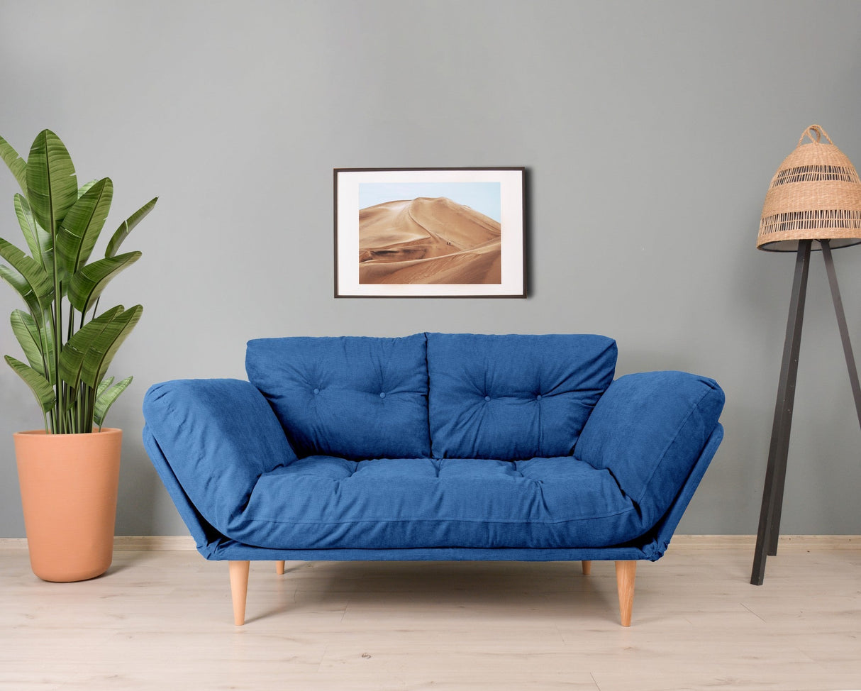 Canapea extensibilă 3 locuri Nina, Diverse culori, 120x60x40 cm - Albastru închis | SKU: 859FTN1351 | Canapea extensibilă 3 locuri Nina, 120x60x40 cm, varianta Albastru închis, produs pentru amenajarea locuinței, disponibil online în România la CasaMob