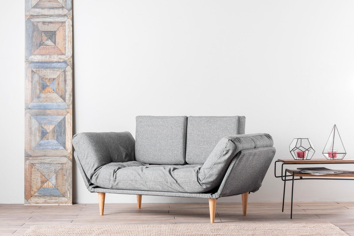 Canapea extensibilă 3 locuri Nina, Diverse culori, 120x60x40 cm - Gri deschis | SKU: 859FTN1352 | Canapea extensibilă 3 locuri Nina, 120x60x40 cm, varianta Gri deschis, produs pentru amenajarea locuinței, disponibil online în România la CasaMob