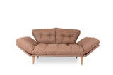 Canapea extensibilă 3 locuri Nina, Diverse culori, 120x60x40 cm - Maro deschis | SKU: 859FTN1354 | Canapea extensibilă 3 locuri Nina, 120x60x40 cm, varianta Maro deschis, produs pentru amenajarea locuinței, disponibil online în România la CasaMob