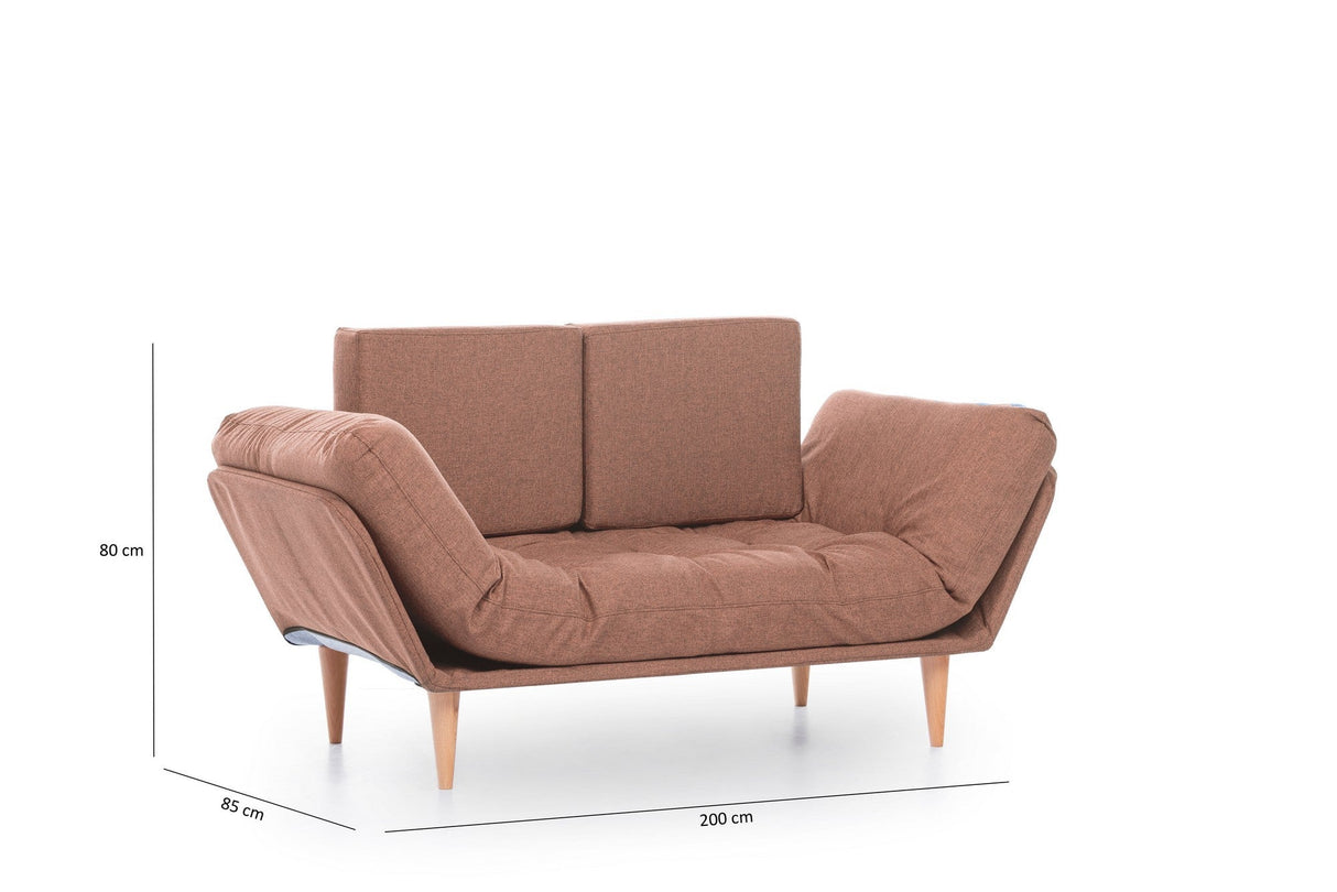 Canapea extensibilă 3 locuri Nina, Diverse culori, 120x60x40 cm - Maro deschis | SKU: 859FTN1354 | Canapea extensibilă 3 locuri Nina, 120x60x40 cm, varianta Maro deschis, produs pentru amenajarea locuinței, disponibil online în România la CasaMob