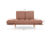 Canapea extensibilă 3 locuri Nina, Diverse culori, 120x60x40 cm - Maro deschis | SKU: 859FTN1354 | Canapea extensibilă 3 locuri Nina, 120x60x40 cm, varianta Maro deschis, produs pentru amenajarea locuinței, disponibil online în România la CasaMob