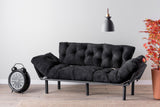 Canapea extensibilă 3 locuri Nitta Triple, Diverse culori, 185x70x85 cm - Negru | SKU: 859FTN1357 | Canapea extensibilă 3 locuri Nitta Triple, 185x70x85 cm, varianta Negru, produs pentru amenajarea locuinței, disponibil online în România la CasaMob