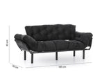 Canapea extensibilă 3 locuri Nitta Triple, Diverse culori, 185x70x85 cm - Negru | SKU: 859FTN1357 | Canapea extensibilă 3 locuri Nitta Triple, 185x70x85 cm, varianta Negru, produs pentru amenajarea locuinței, disponibil online în România la CasaMob