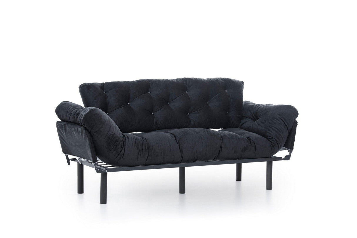 Canapea extensibilă 3 locuri Nitta Triple, Diverse culori, 185x70x85 cm - Negru | SKU: 859FTN1357 | Canapea extensibilă 3 locuri Nitta Triple, 185x70x85 cm, varianta Negru, produs pentru amenajarea locuinței, disponibil online în România la CasaMob