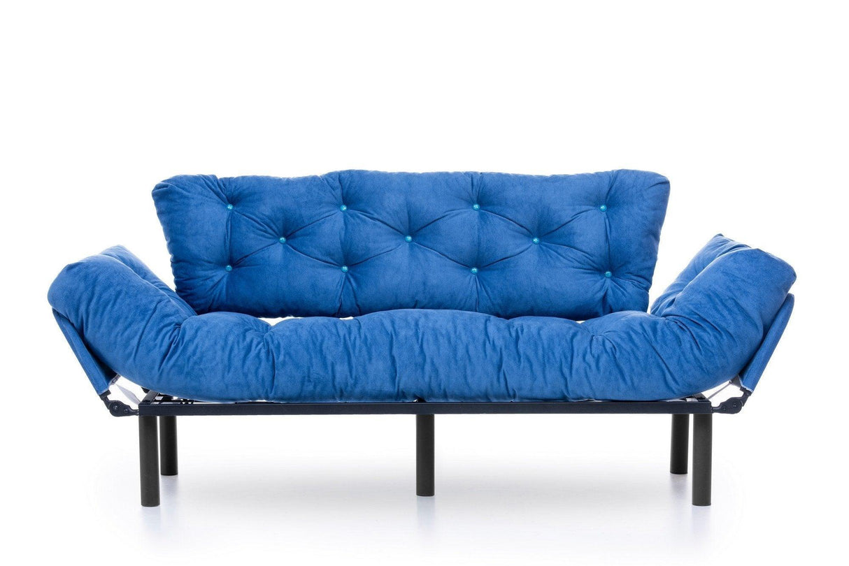 Canapea extensibilă 3 locuri Nitta Triple, Diverse culori, 185x70x85 cm - Albastru | SKU: 859FTN1358 | Canapea extensibilă 3 locuri Nitta Triple, 185x70x85 cm, varianta Albastru, produs pentru amenajarea locuinței, disponibil online în România la CasaMob