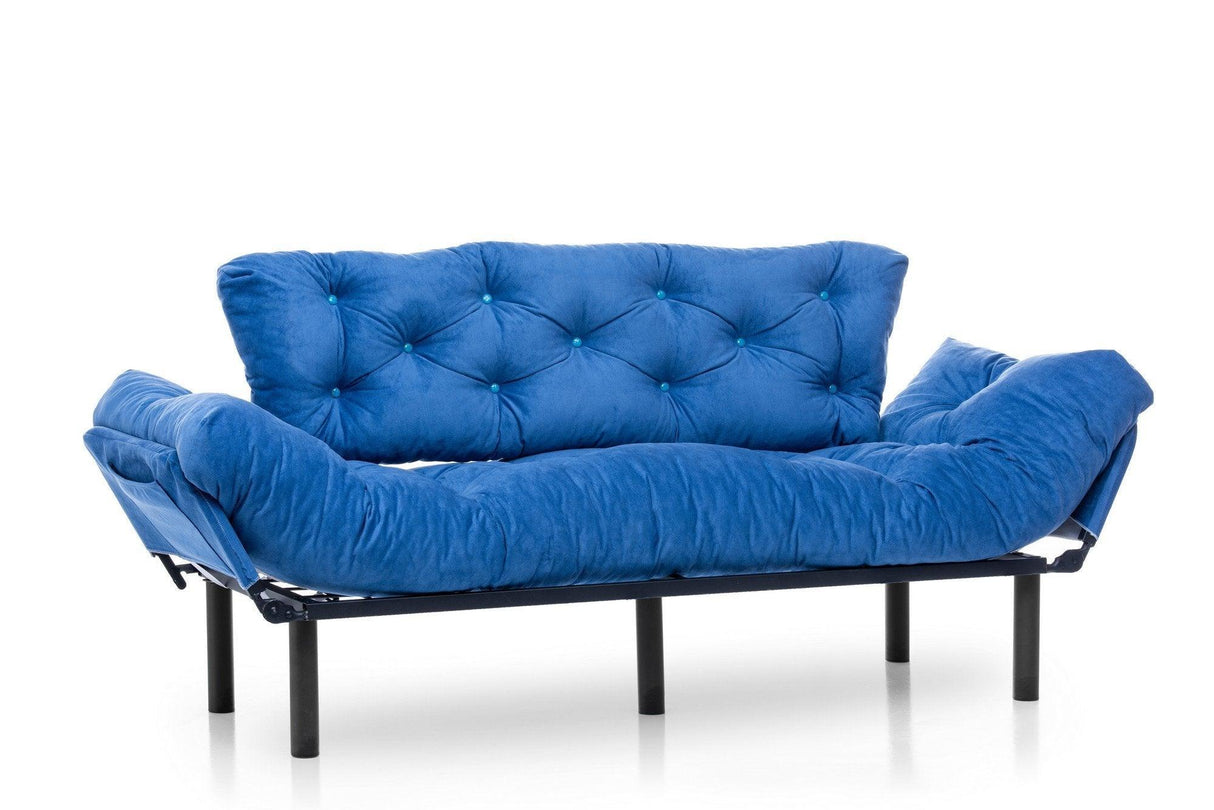 Canapea extensibilă 3 locuri Nitta Triple, Diverse culori, 185x70x85 cm - Albastru | SKU: 859FTN1358 | Canapea extensibilă 3 locuri Nitta Triple, 185x70x85 cm, varianta Albastru, produs pentru amenajarea locuinței, disponibil online în România la CasaMob