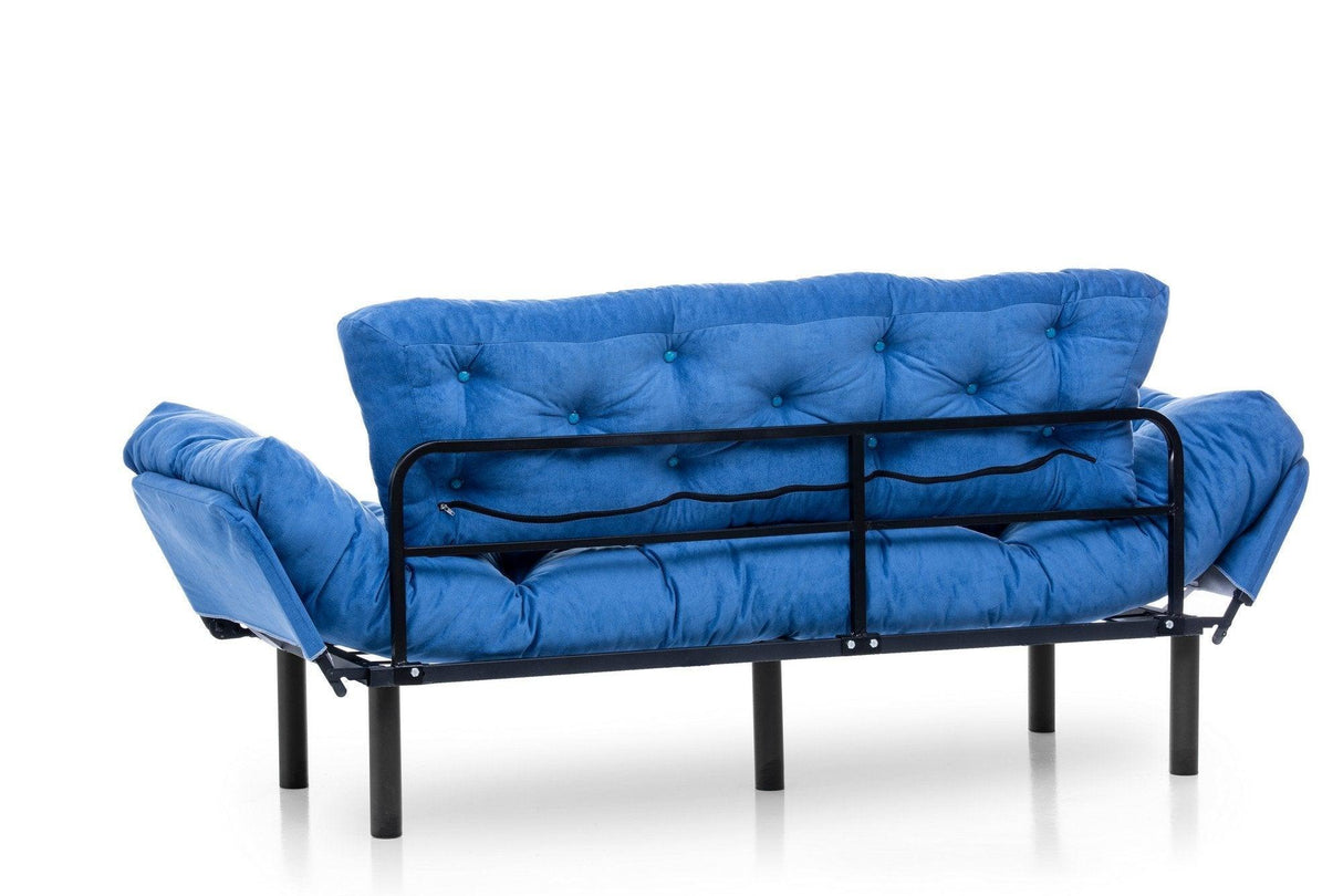 Canapea extensibilă 3 locuri Nitta Triple, Diverse culori, 185x70x85 cm - Albastru | SKU: 859FTN1358 | Canapea extensibilă 3 locuri Nitta Triple, 185x70x85 cm, varianta Albastru, produs pentru amenajarea locuinței, disponibil online în România la CasaMob