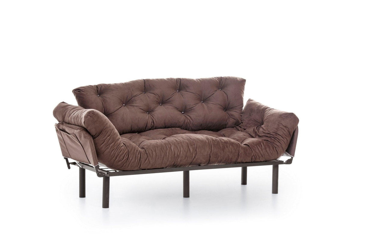 Canapea extensibilă 3 locuri Nitta Triple, Diverse culori, 185x70x85 cm - Maro | SKU: 859FTN1359 | Canapea extensibilă 3 locuri Nitta Triple, 185x70x85 cm, varianta Maro, produs pentru amenajarea locuinței, disponibil online în România la CasaMob