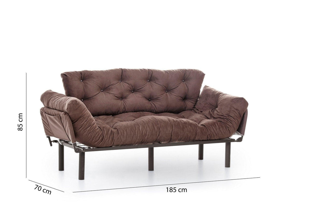 Canapea extensibilă 3 locuri Nitta Triple, Diverse culori, 185x70x85 cm - Maro | SKU: 859FTN1359 | Canapea extensibilă 3 locuri Nitta Triple, 185x70x85 cm, varianta Maro, produs pentru amenajarea locuinței, disponibil online în România la CasaMob
