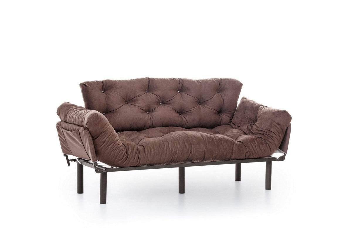 Canapea extensibilă 3 locuri Nitta Triple, Diverse culori, 185x70x85 cm - Maro | SKU: 859FTN1359 | Canapea extensibilă 3 locuri Nitta Triple, 185x70x85 cm, varianta Maro, produs pentru amenajarea locuinței, disponibil online în România la CasaMob
