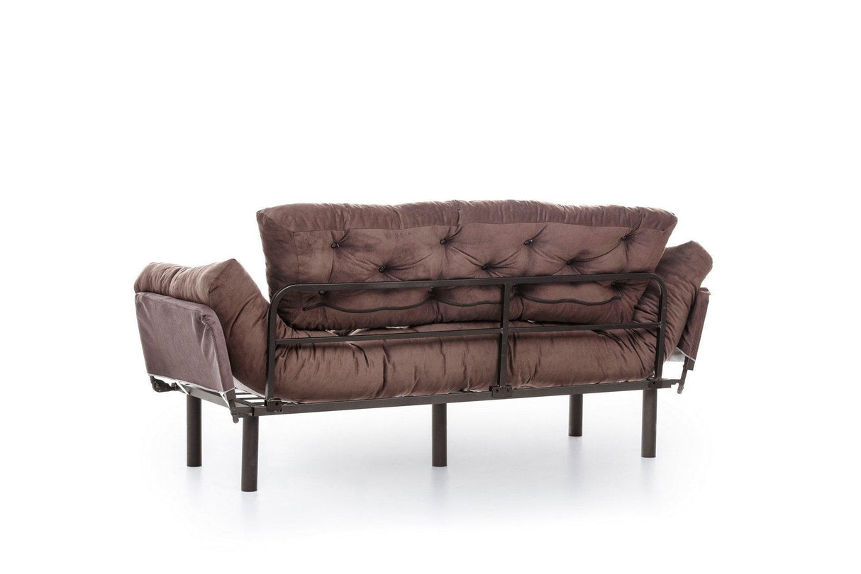 Canapea extensibilă 3 locuri Nitta Triple, Diverse culori, 185x70x85 cm - Maro | SKU: 859FTN1359 | Canapea extensibilă 3 locuri Nitta Triple, 185x70x85 cm, varianta Maro, produs pentru amenajarea locuinței, disponibil online în România la CasaMob