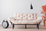 Canapea extensibilă 3 locuri Nitta Triple, Diverse culori, 185x70x85 cm - Crem | SKU: 859FTN1360 | Canapea extensibilă 3 locuri Nitta Triple, 185x70x85 cm, varianta Crem, produs pentru amenajarea locuinței, disponibil online în România la CasaMob